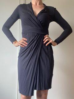 All Saints navy wrap dress