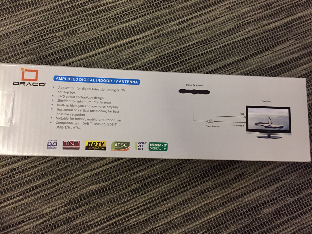 Amplified Digital Indoor TV Antenna Priced to sell, TV & Home