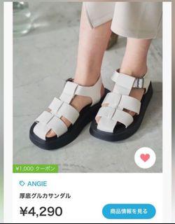 日牌Angie 厚底涼鞋