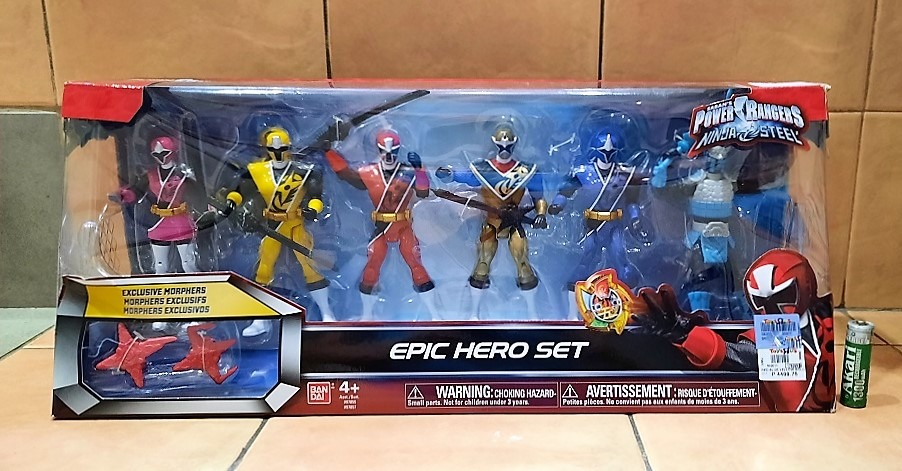Authentic Bandai POWER RANGERS Ninja Steel Epic Hero Set Hobbies