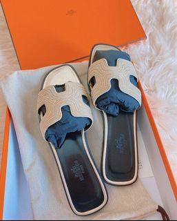 AUTHENTIC HERMES ORAN CLOTH MULES‼️ (ALMOST NEW)