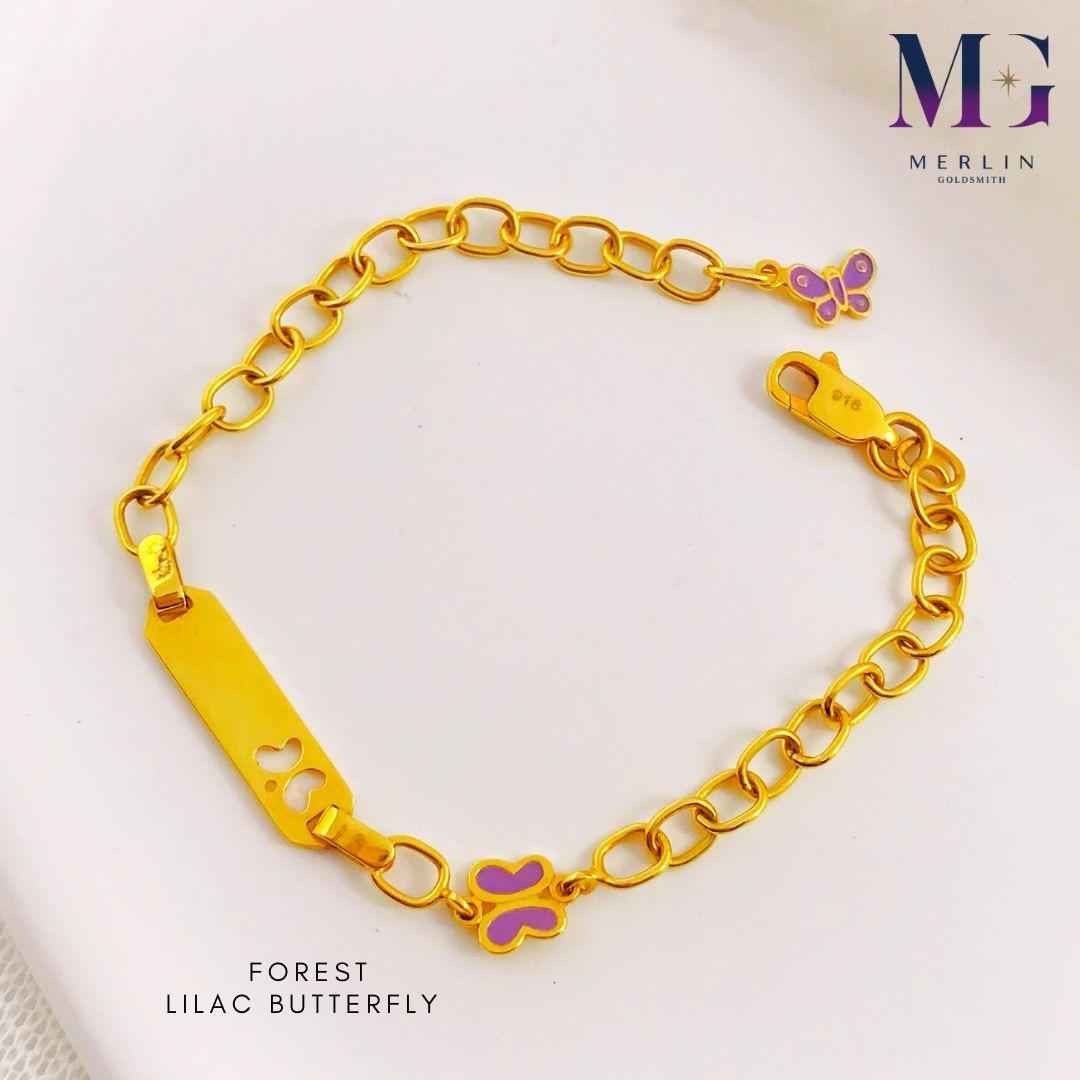 916 Gold Baby Adjustable ID Bracelet Summer Forest Series