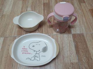 Baby training cup and plates