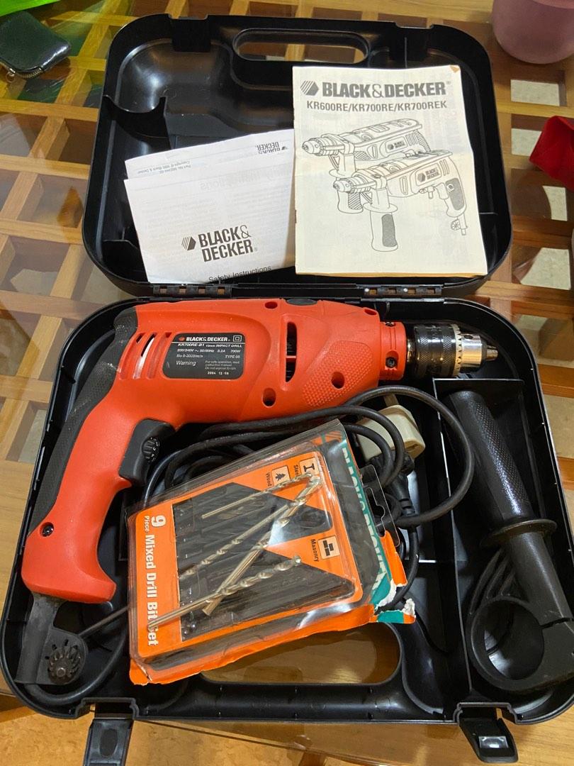 Black Decker Hammer Drill Starter kit Set Furniture Home