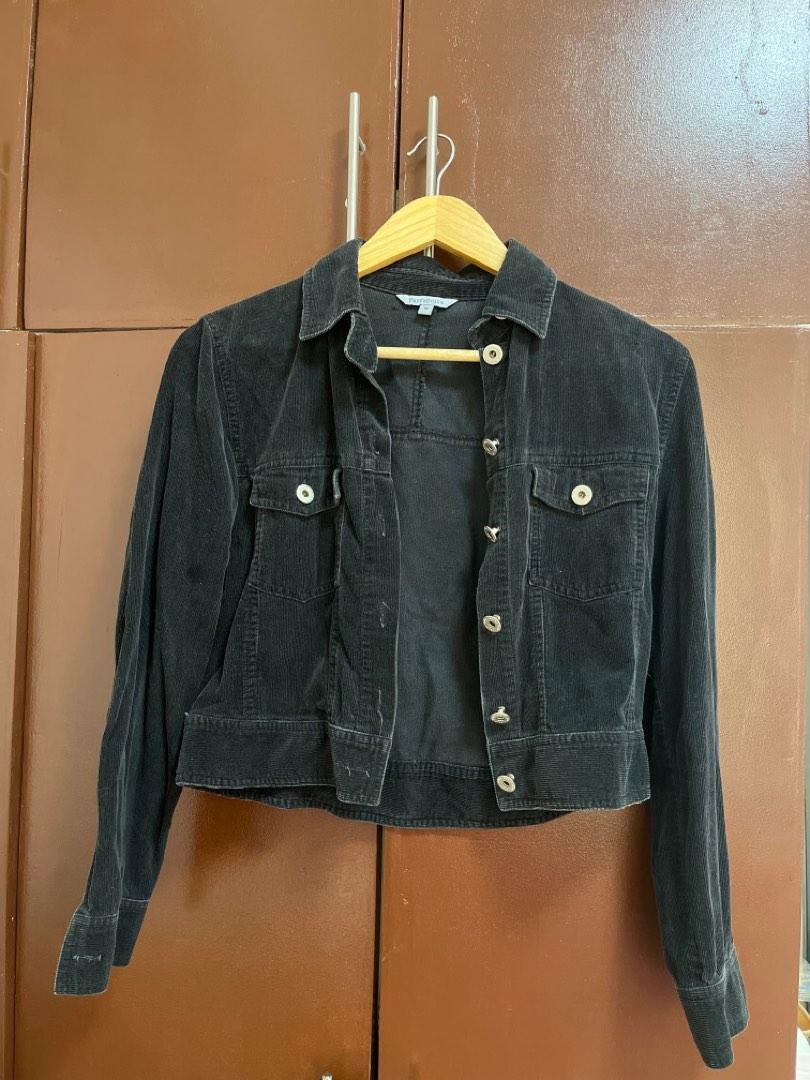 Black corduroy jacket, Women's Fashion, Coats, Jackets and Outerwear on
