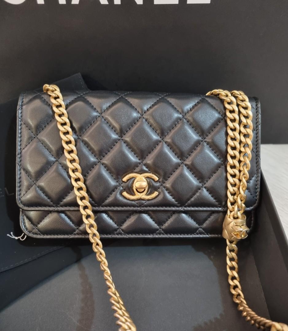 BNIB Chanel 22K WOC Adjustable Chain Wallet on Chain Black