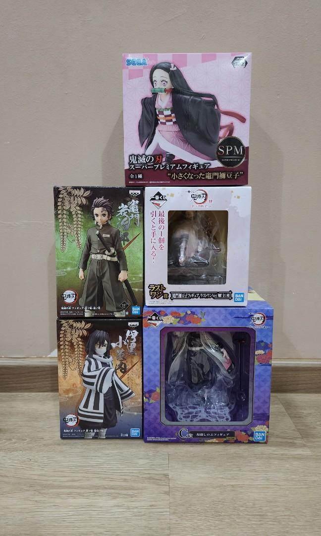 [CLEARANCE $69 FOR ALL + FREE GIFTS] Demon Slayer: Kimetsu no Yaiba Banpresto Obanai, Banpresto Tanjiro, SEGA SPM Nezuko, Ichiban Kuji Last Prize Nezuko, C Prize Shinobu Figures (Category: Toy Figures) located in Singapore. Submitted by bryanlim923 (Listing ID 1186565370, Image 1). Description: BNIB, 100% Authentic from Japan 1) Banpresto Series Obanai: $19 2) Banpresto Series Tanjiro: $19 3) Sega SPM Nezuko: $25 (SOLD) 4) Ichiban Kuji Last Prize