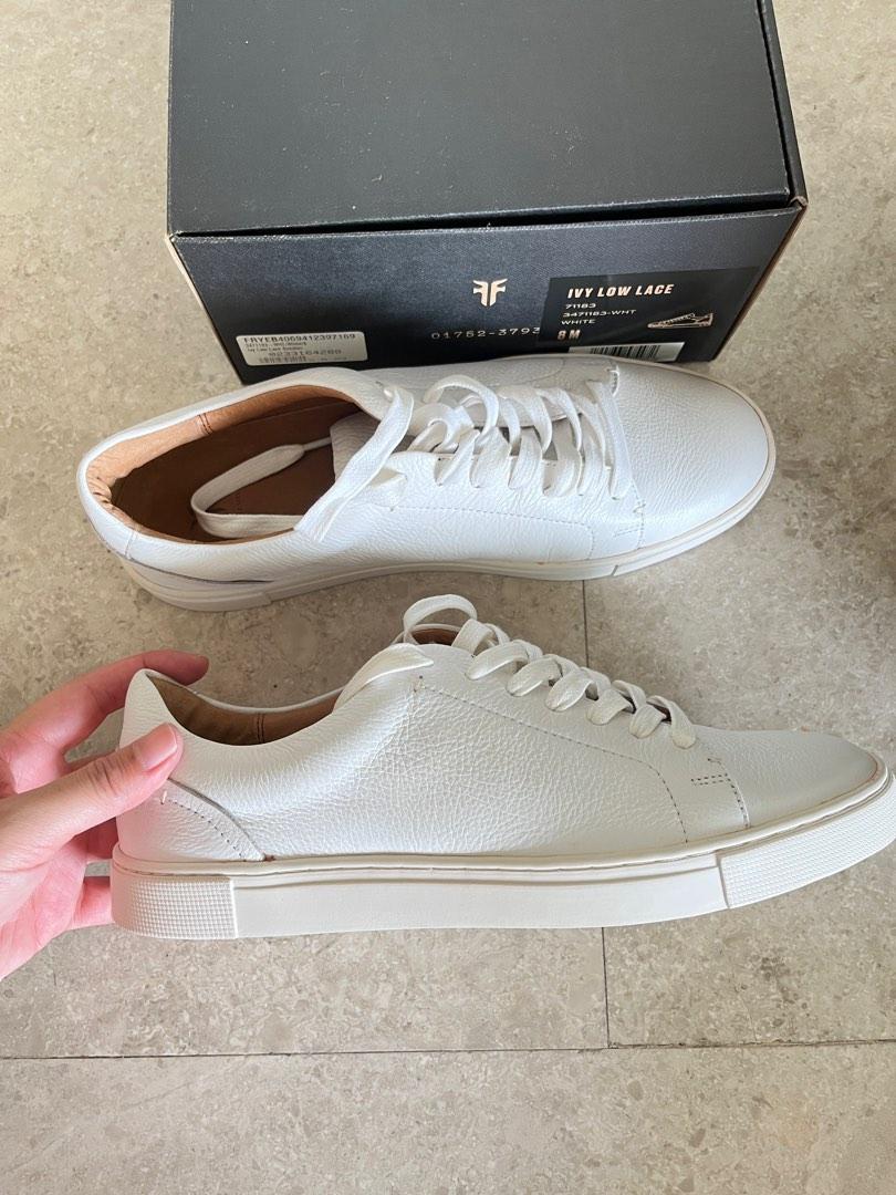 Brand New White Leather Sneakers Frye