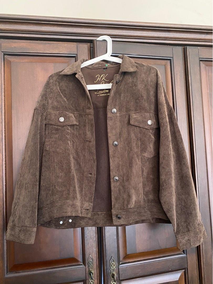 brown corduroy jacket outerwear baggy 