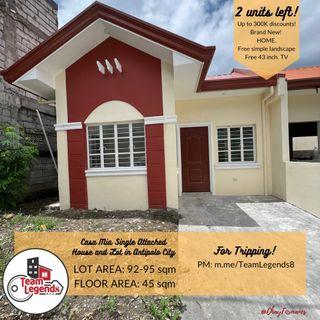 Bungalow single attached in Antipolo Rizal