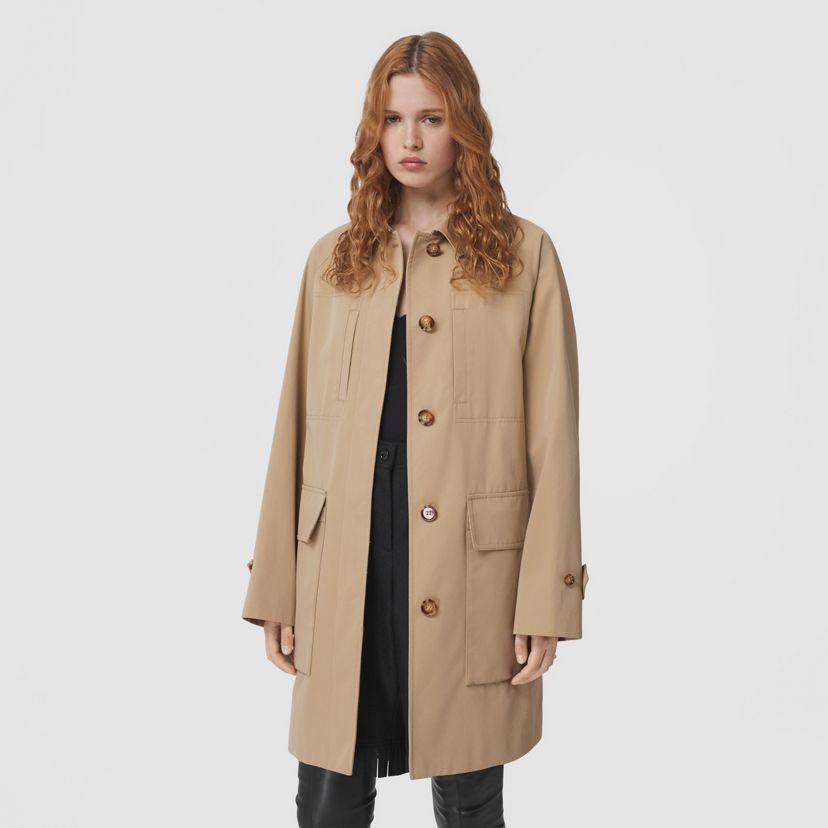 Burberry Cotton Gabardine Belted trench Coat Luxury Apparel on