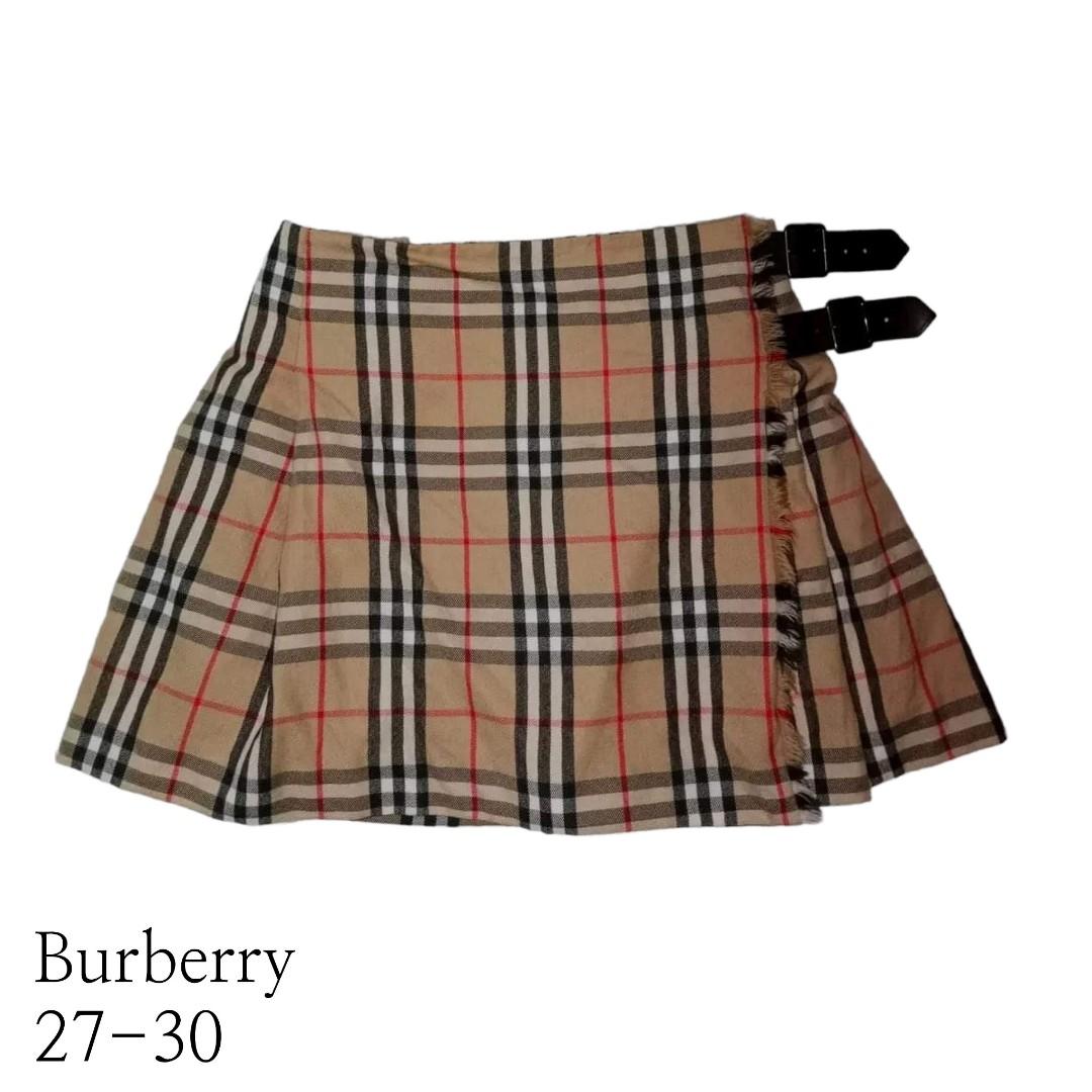 Burberry Plaid Skirt, Luxury, Apparel on Carousell