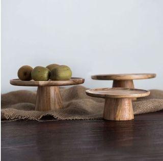 Cake Creative Food Dessert Eco Fruit Home Stand Natural Wood Photography Plate Serving Tray Japanese Style Wooden Tray - BWZ0634