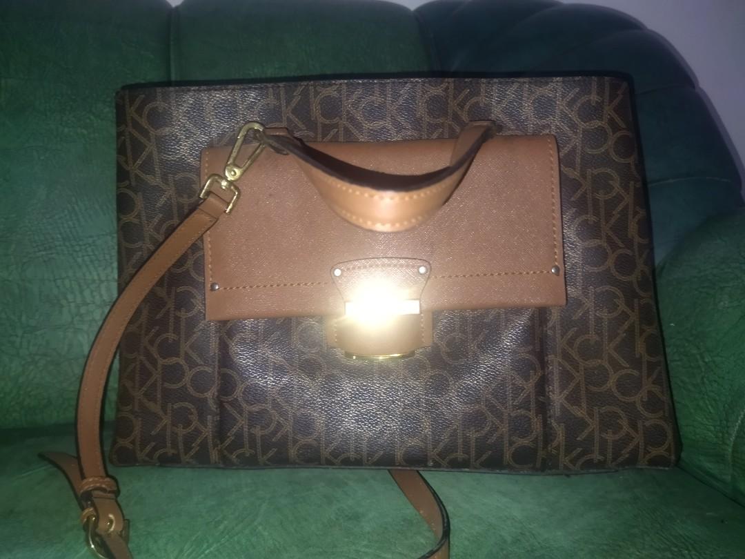 Calvin klein sales delancy leather satchel