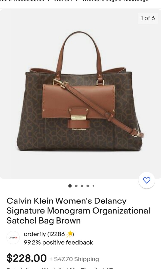 Calvin klein hot sale delancy leather satchel