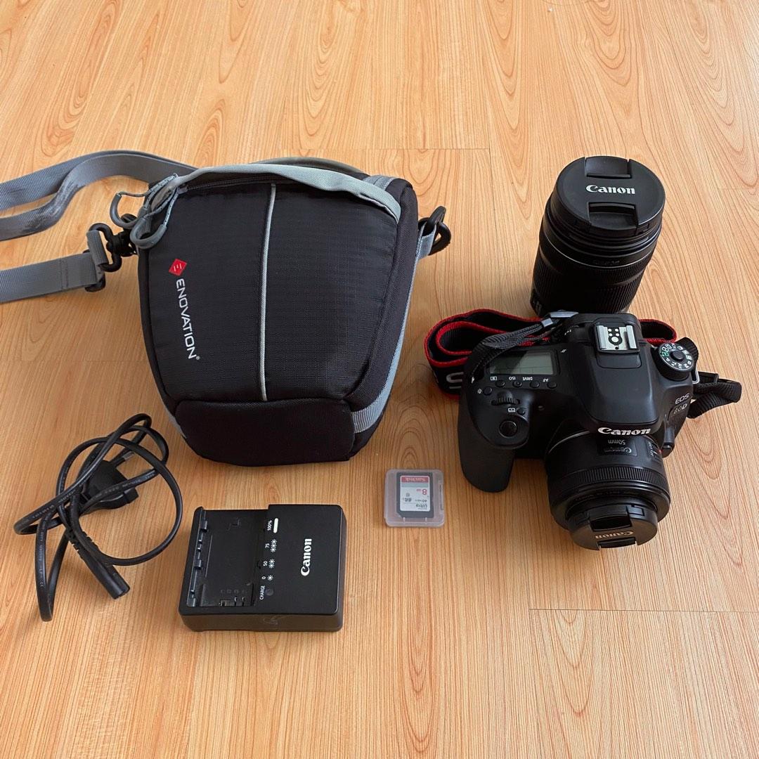 Canon 80D Dslr 50mm lens kit lens memory card camera bag Photography Cameras on Carousell