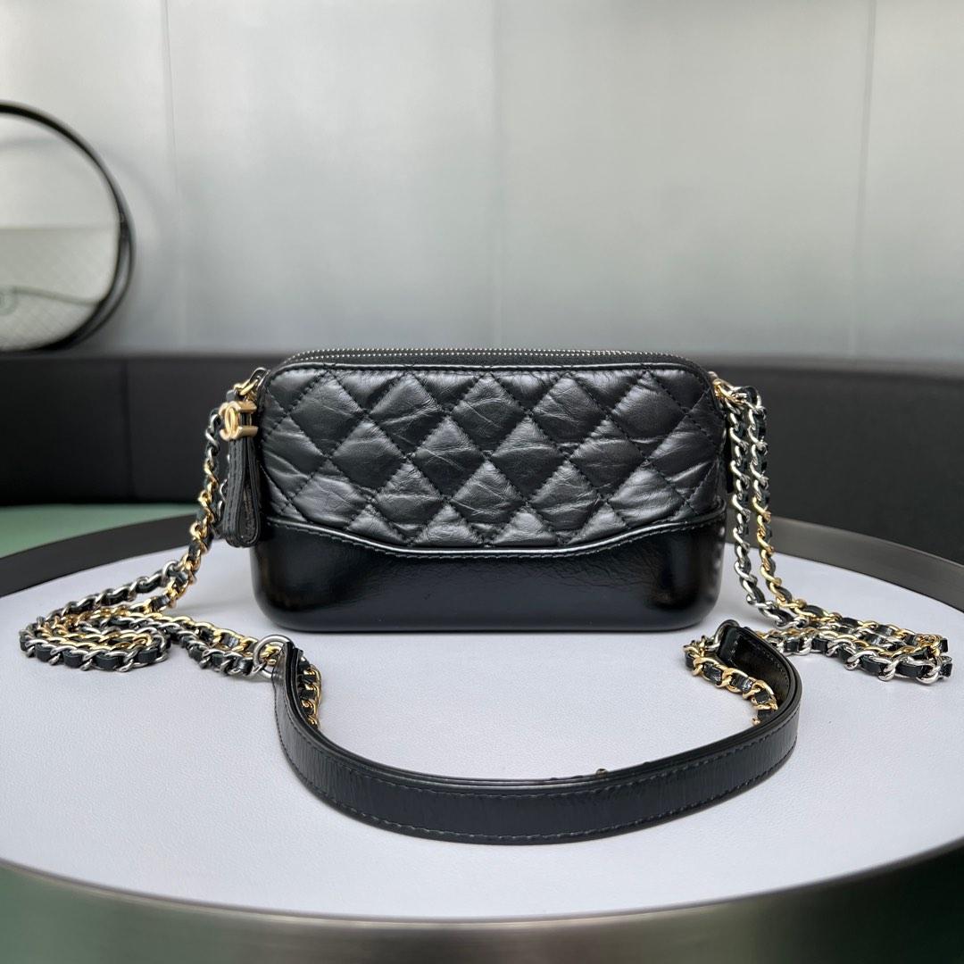 Chanel Gabrielle clutch on chain black, Luxury, Bags & Wallets on Carousell