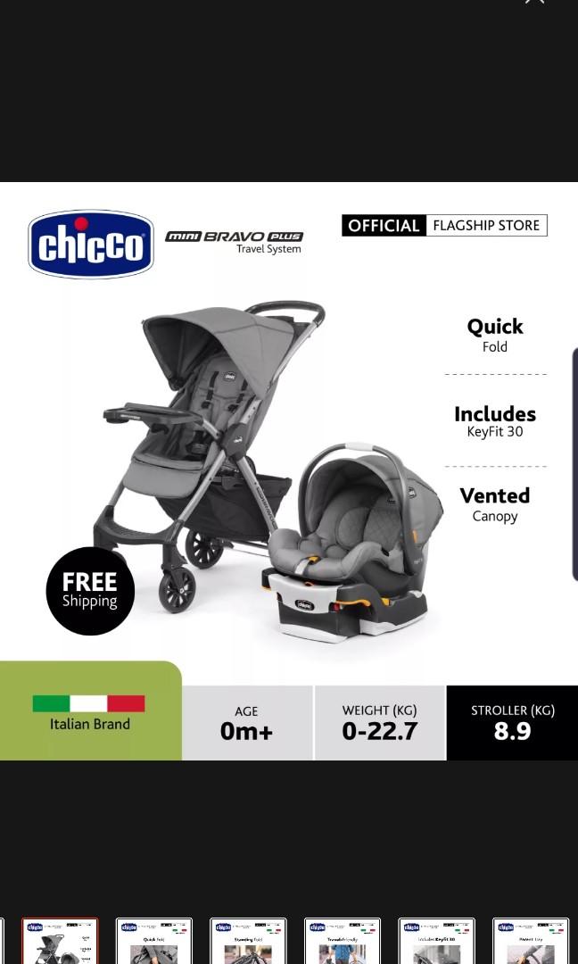 Chicco Mini Bravo Plus Travel System Colour Slate Babies