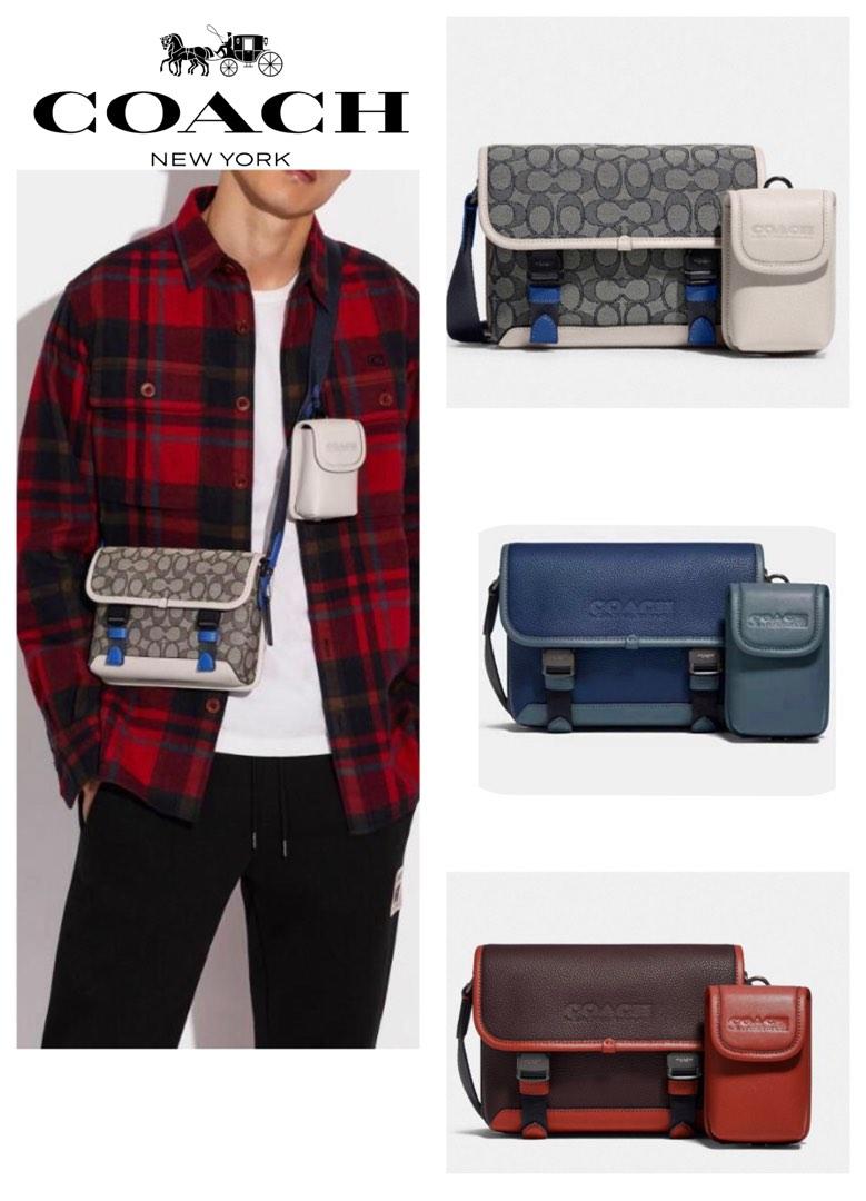 White leather messenger bag best sale