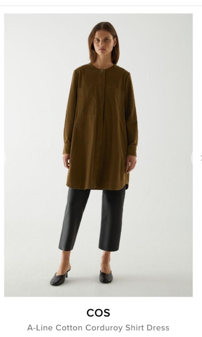 COS A line Cotton Corduroy Dress Women s Fashion Dresses Sets