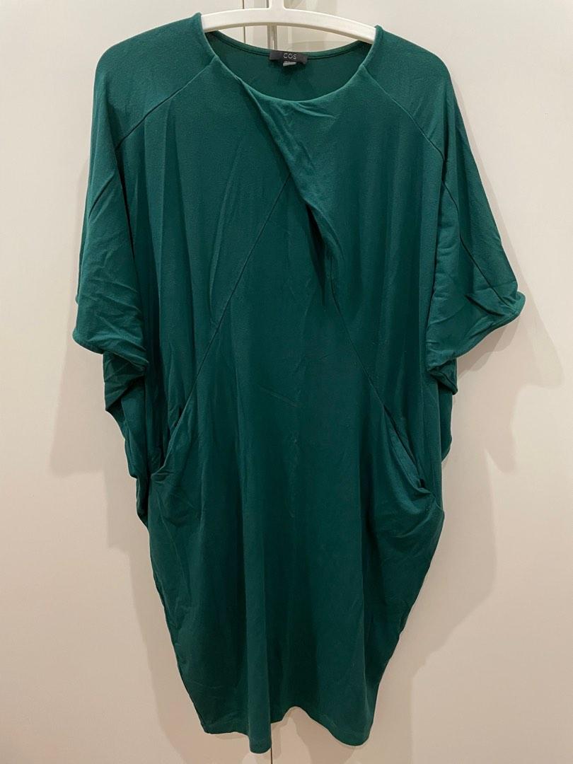 Cos cocoon dress green discount