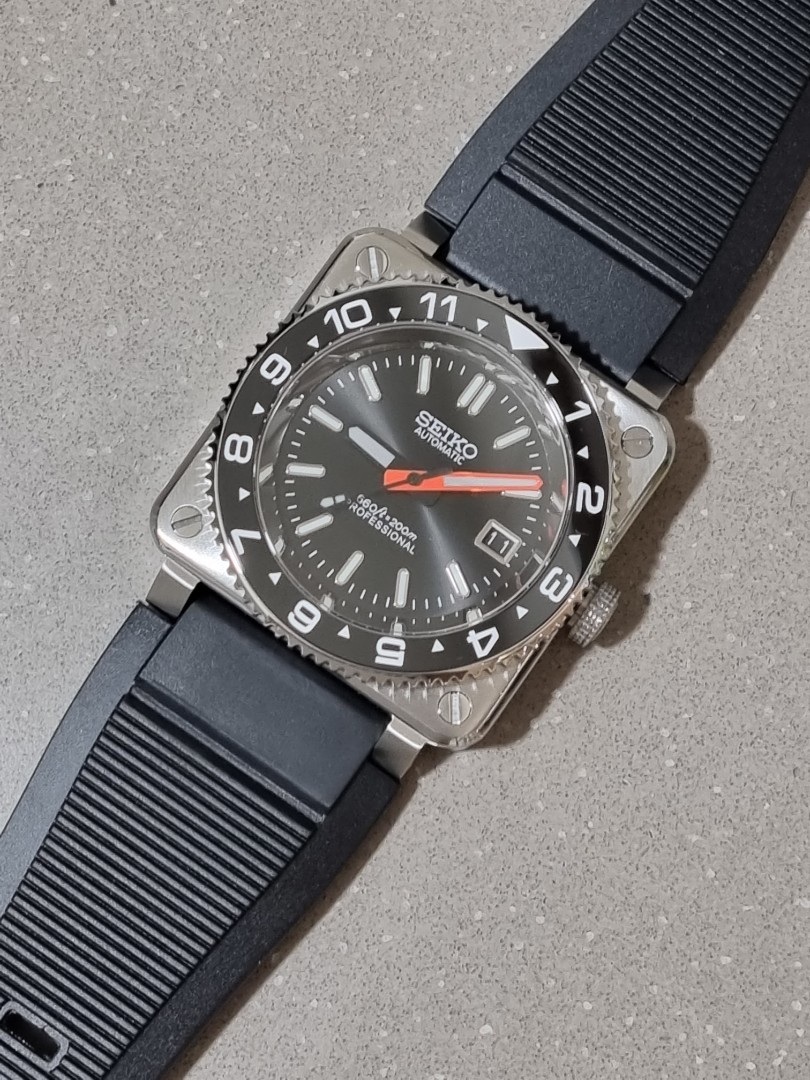 As A Beautiful Homage To The First Ever Square Watch In History (the Seiko  Silverwave Cockpit), @bbmodfrance Pairs Our Polished… Seiko Mod, Watches  For Men, Seiko 
