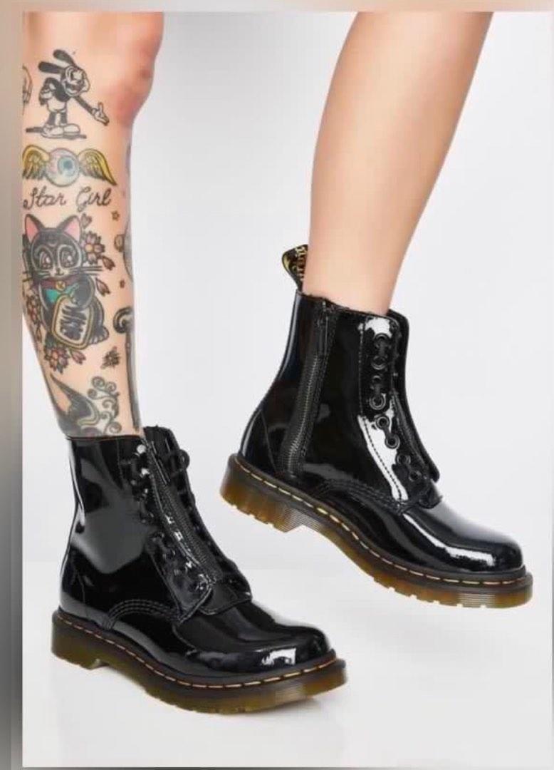 Dr Martens Boots 1460 Pascal front zip up Carousell