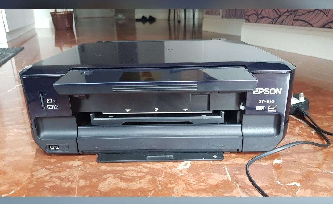 Epson Expression Premium XP-610 Small All-in-one printer / scanner / SD  card reader, Computers & Tech, Printers, Scanners & Copiers on Carousell