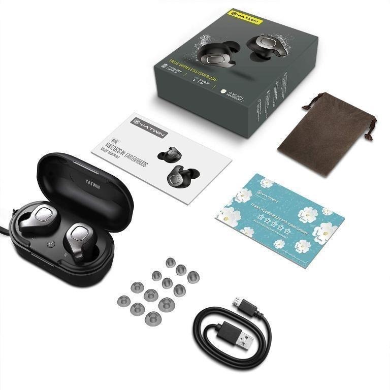 F1043 YATWIN Wireless Earbuds Bluetooth 5.0 Earphones True