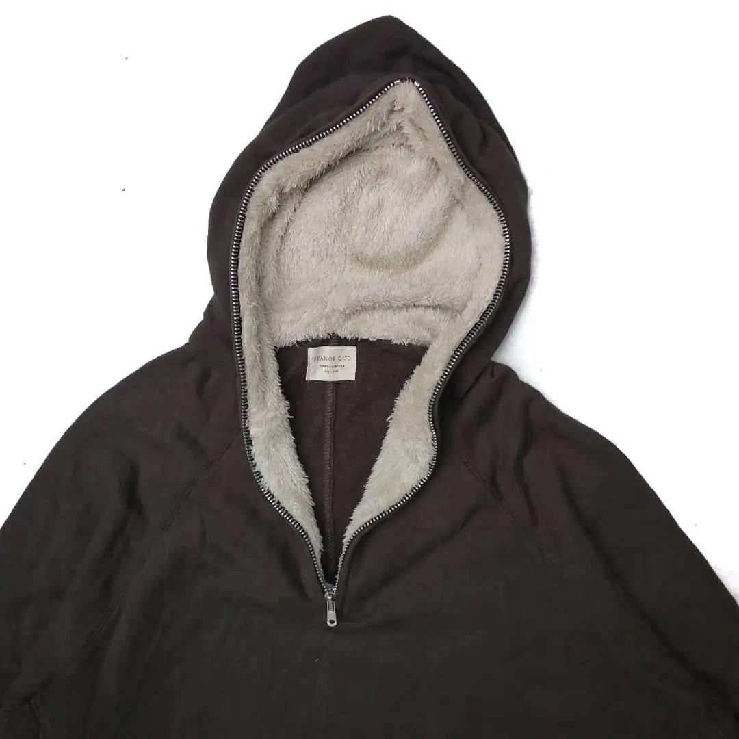 Fear of god half zip sherpa hoodie new arrivals
