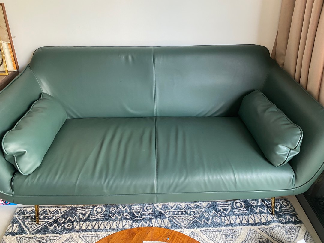 Forest Green Sofa 2seater, Furniture & Home Living, Furniture, Sofas