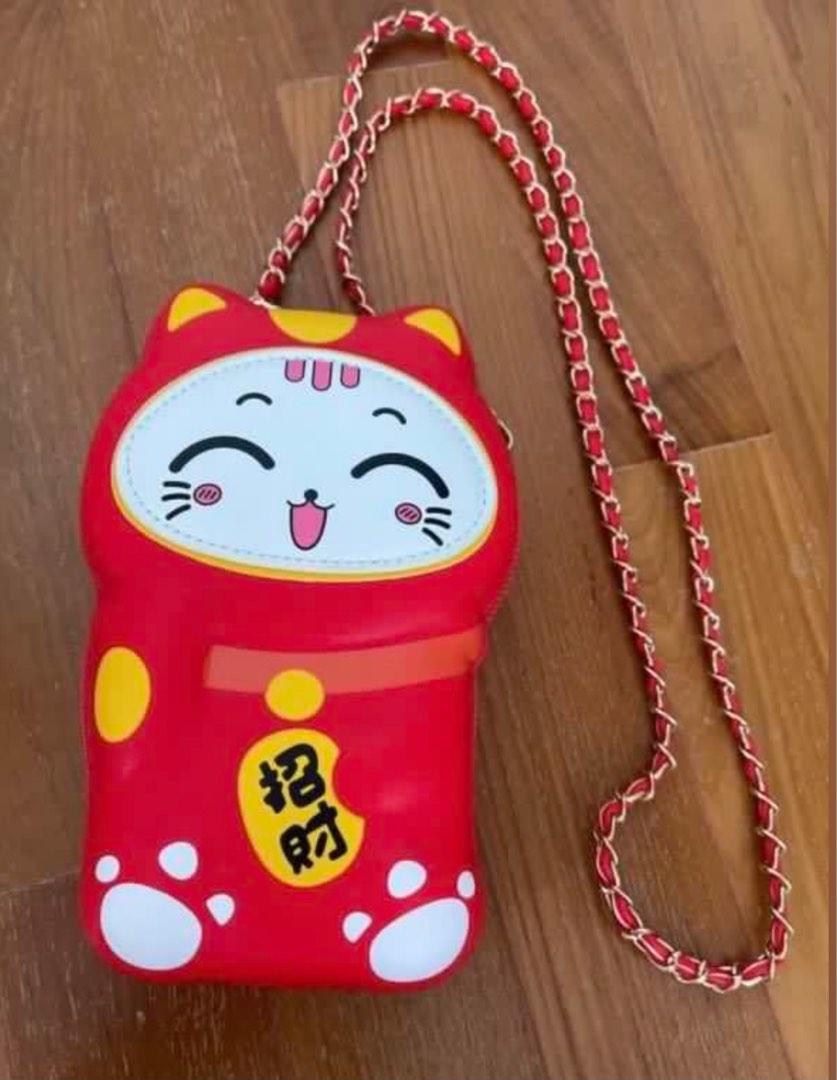 Fortune cat sling bag, Men's Fashion, Bags, Sling Bags on Carousell