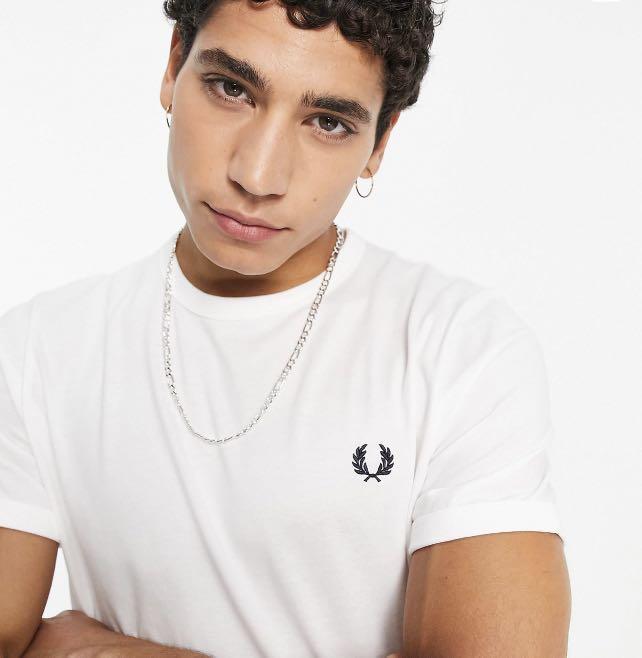 fred perry ringer t shirt white