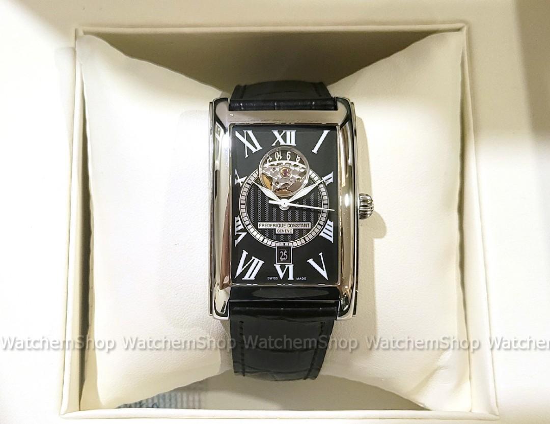 Frederique Constant Carree Heartbeat Date Black Swiss Automatic Watch