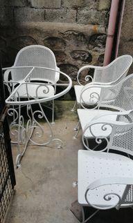 Garden set mesh type with big size table and chairs