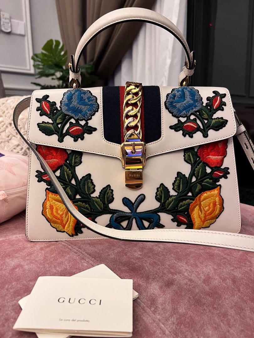Gucci Sylvie Floral Embroidered