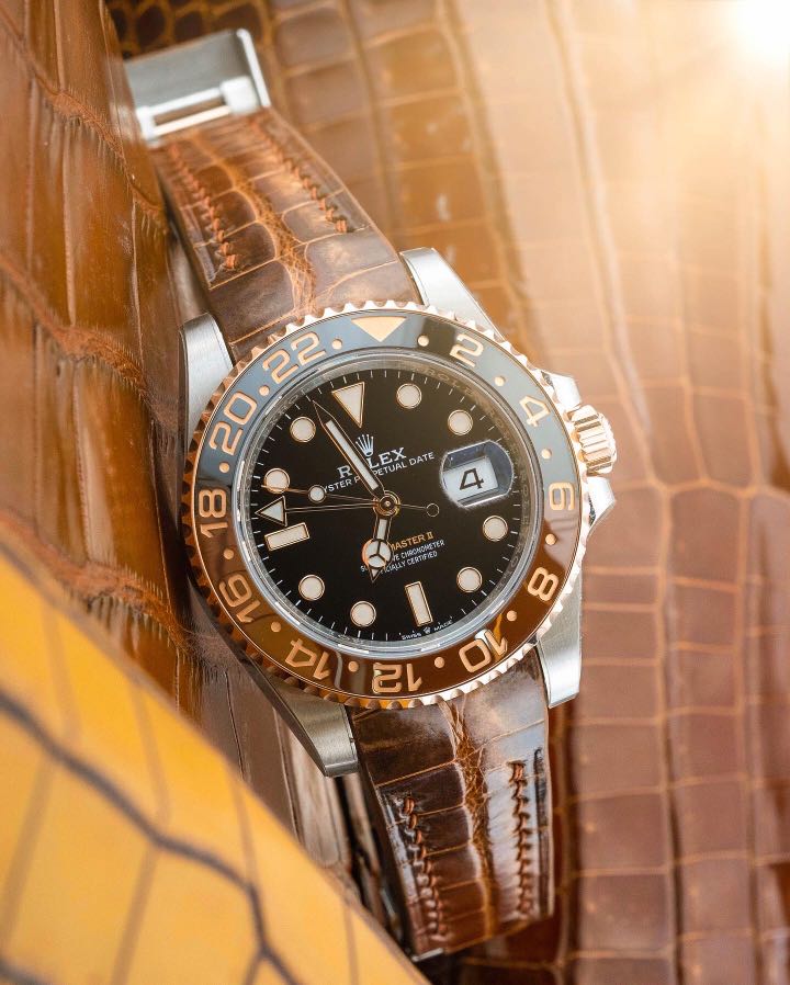 Rolex root beer leather strap new arrivals