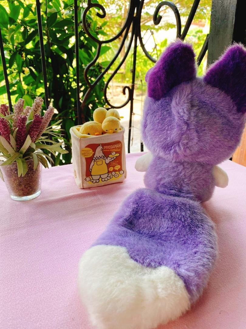 HELLO KITTY FOX PLUSHIE MASCOT LAVENDER RARE, Hobbies & Toys, Toys