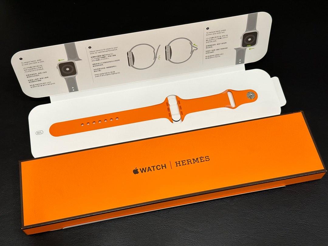 Apple hermes store orange sport band
