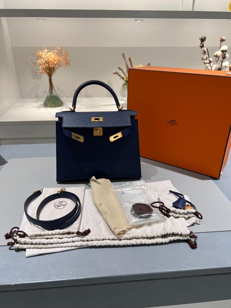 Hermes Baby Blue Paradise GHW Epsom Sellier Kelly 28 Handbag - MAISON de  LUXE