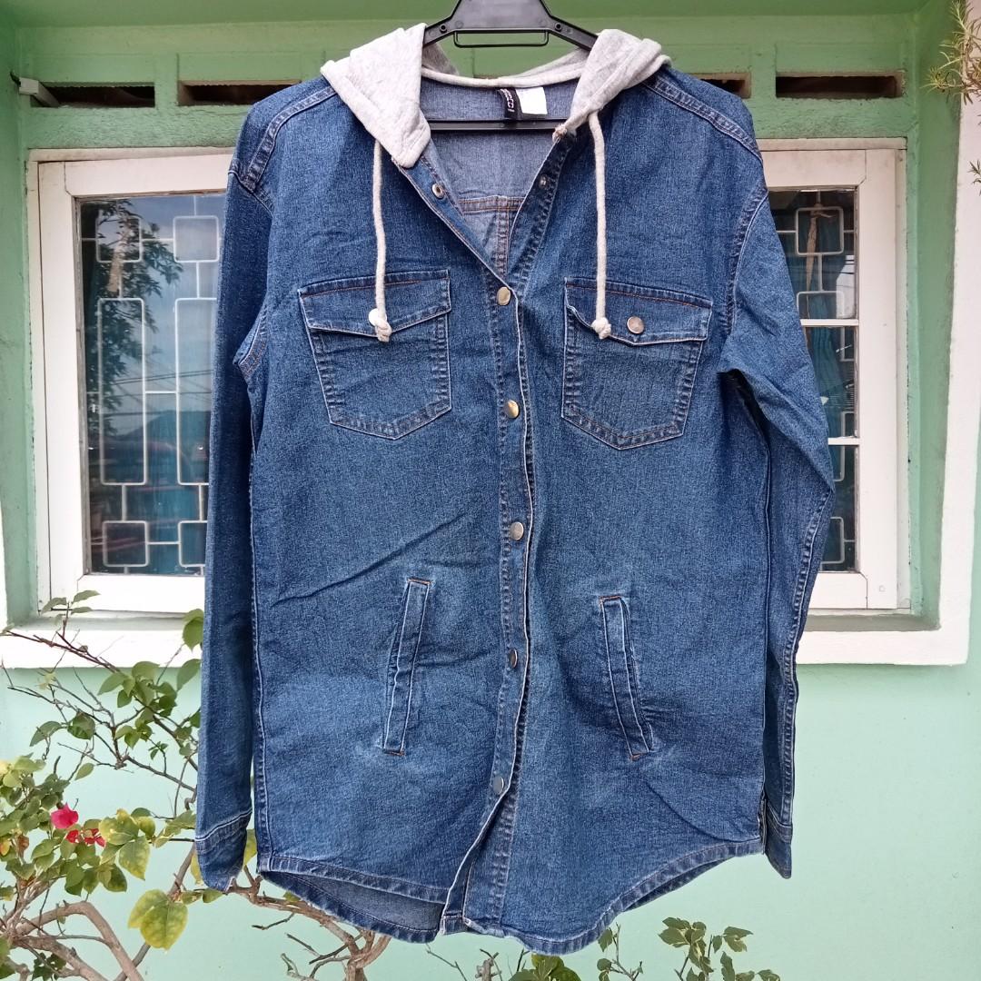 Jean jacket hoodie mens h&m shop