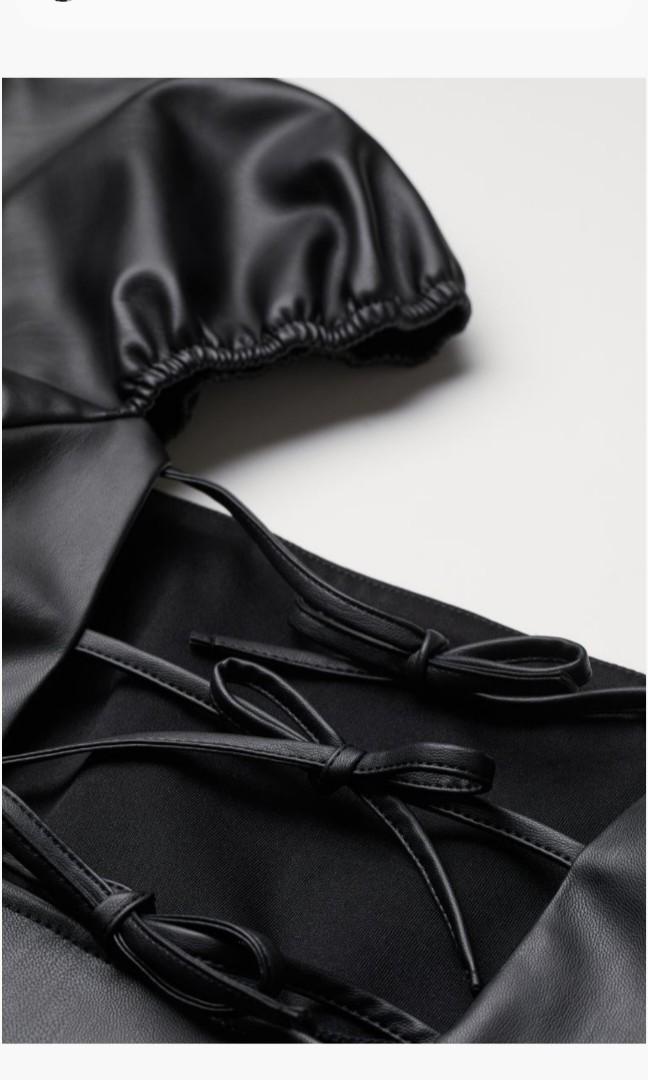 H&M leather dress, Women's Fashion, Dresses & Sets, Dresses on Carousell