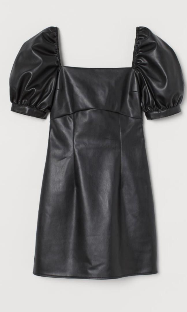 H&M leather dress, Women's Fashion, Dresses & Sets, Dresses on Carousell