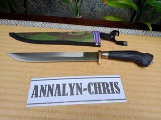 Hunting Knife Bolo Sungay ng Kalabaw Handle 16 inches 40cm
Blade: Made from Leaf Spring
Handle: Carabao Horn
Bolster/Guard: Thick Brass