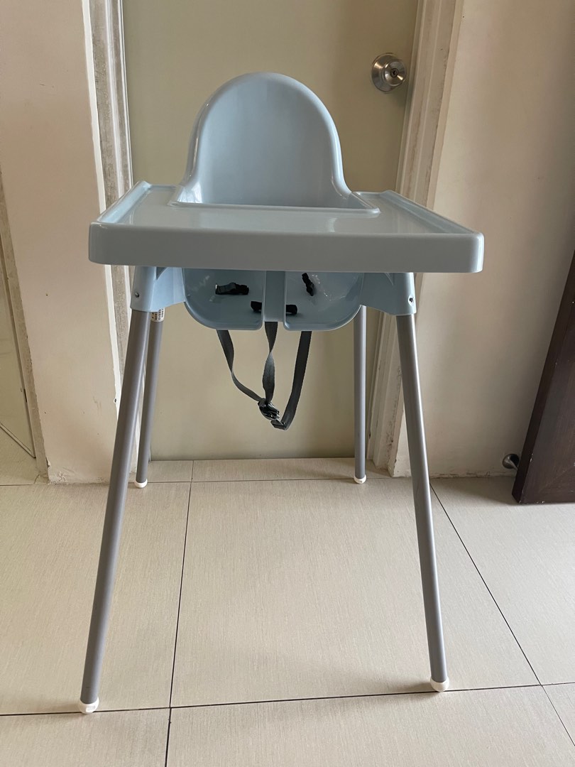 IKEA Blue Antilop High Chair with Tray, Babies & Kids, Nursing