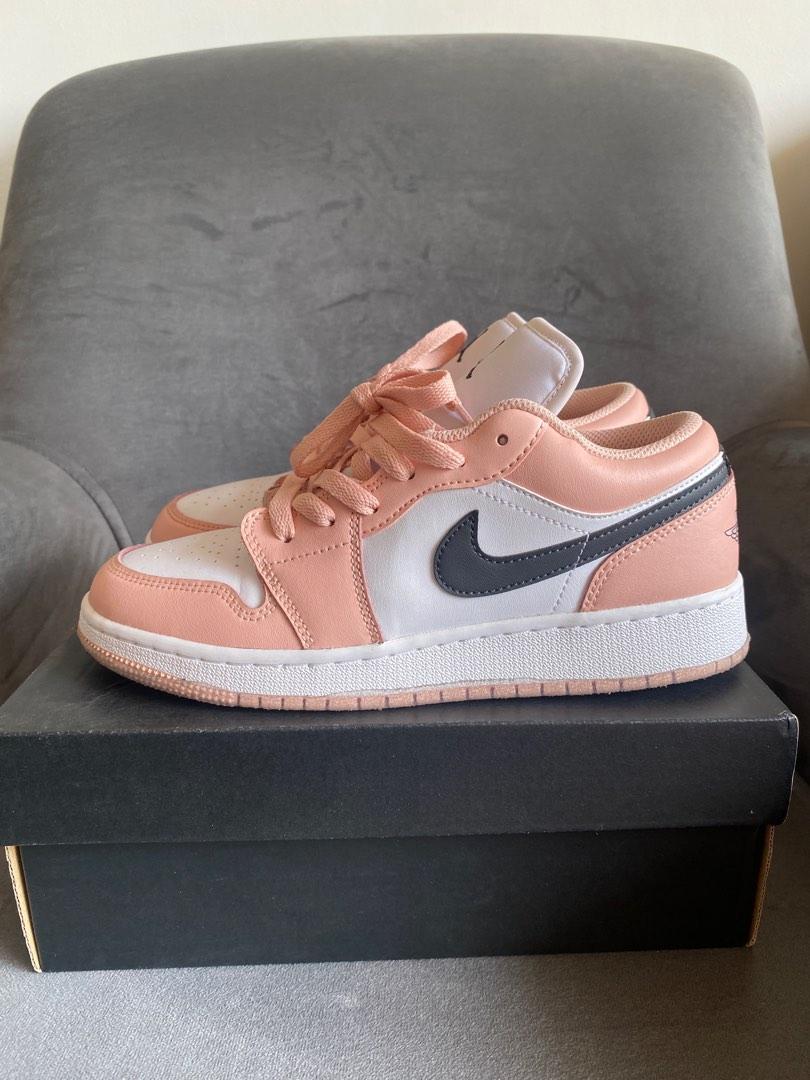 Jordan 1 Low Arctic Orange Salmon Pink 5.5y 7 womens