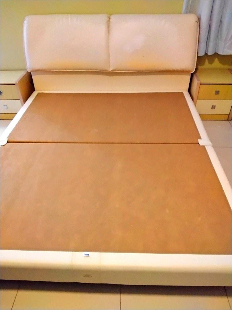 King size Bed& Mattress +2 Side Table, Furniture & Home Living