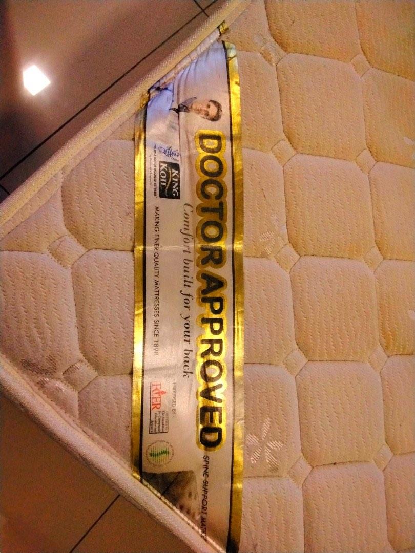 King size Bed& Mattress +2 Side Table, Furniture & Home Living