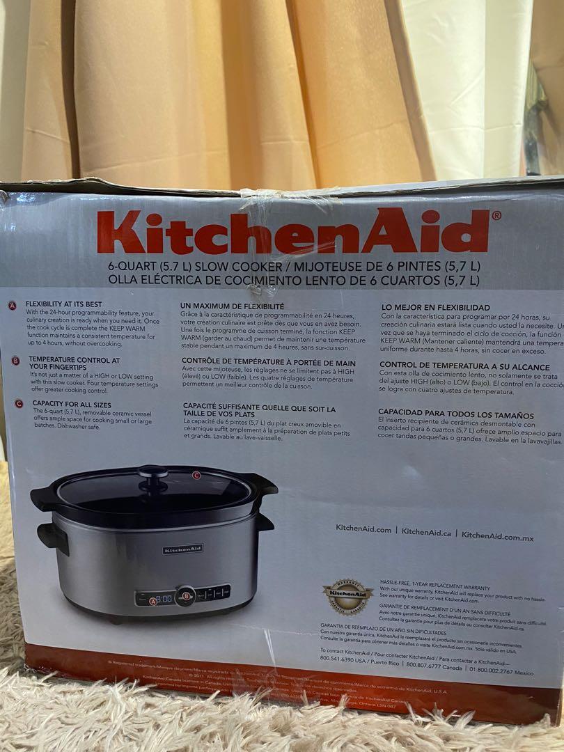 KitchenAid Slow Cooker 6 quart, TV & Home Appliances, Kitchen ...