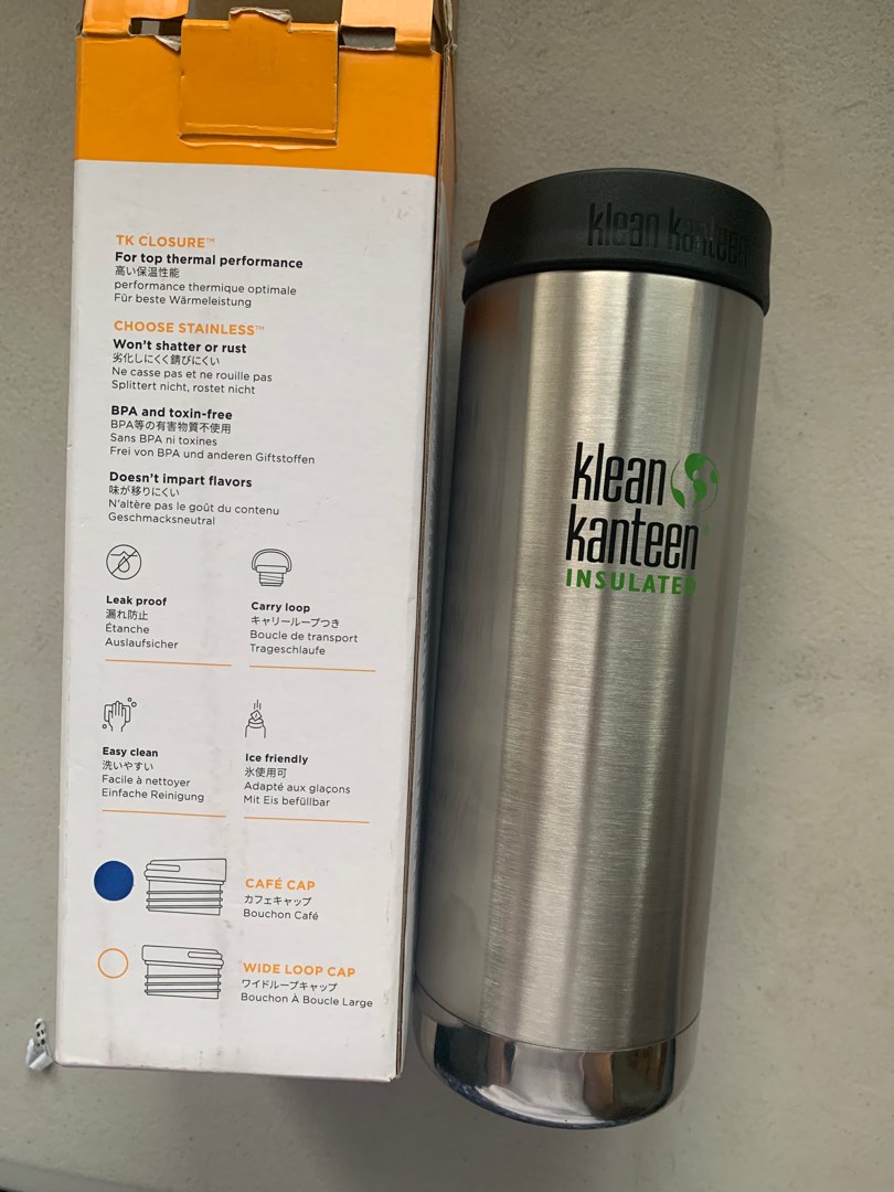 Kleen Kanteen 16oz TKWide w/ Cafe Cap Brushed Stainless, Furniture